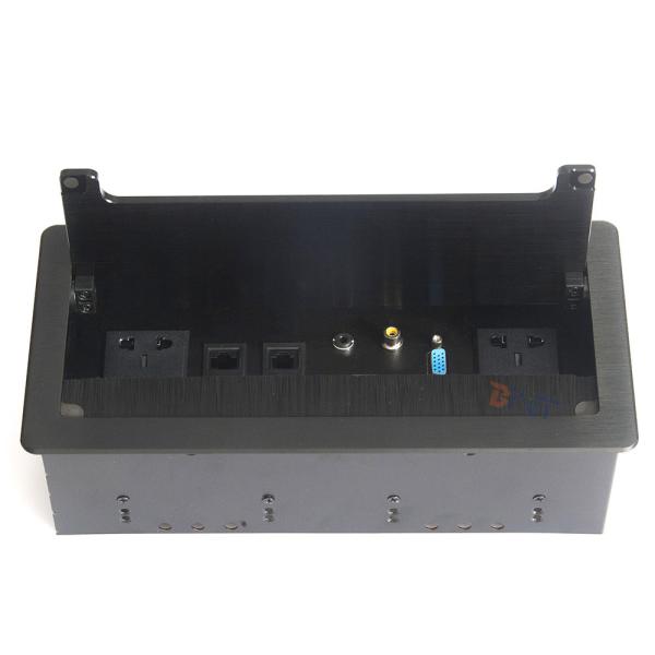 Quality Smart Office Use Cable Management Brush Power Data Table Outlet Box Conference Room Table Power Outlets for sale