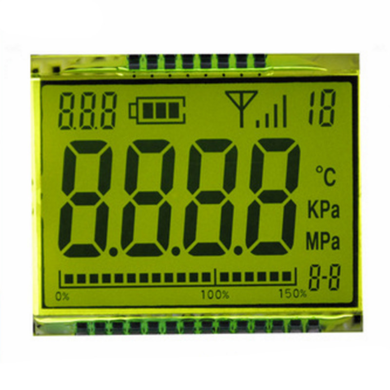 Segment Monochrome Lcd Display , 4.0V Customized Size Lcd Screen Module