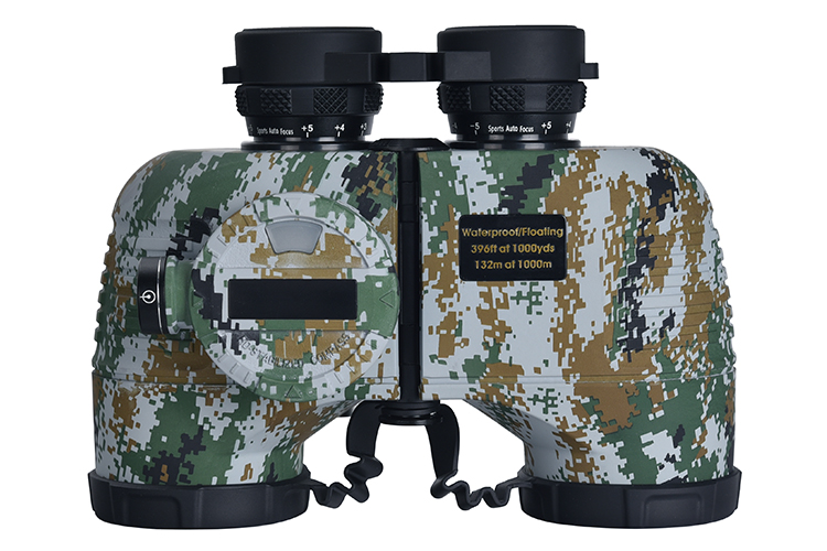 7x Magnification Marine Telescope with Compass and Rangefinder