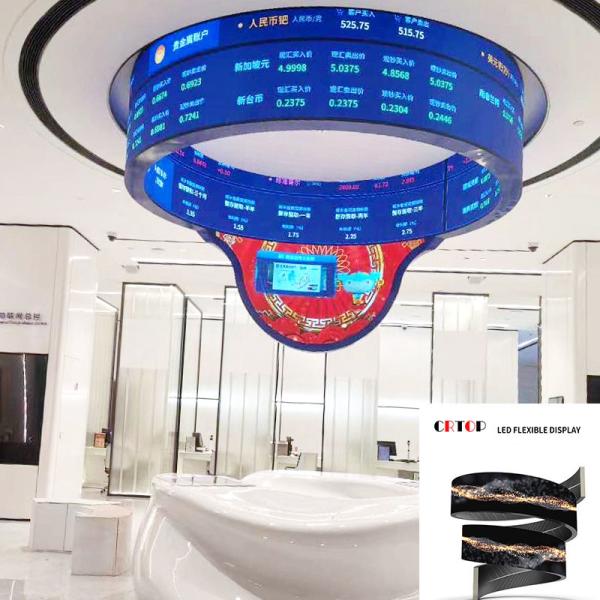 Quality P2mm Splice Curved Flexible LED Display Screen High Refresh 64s for sale