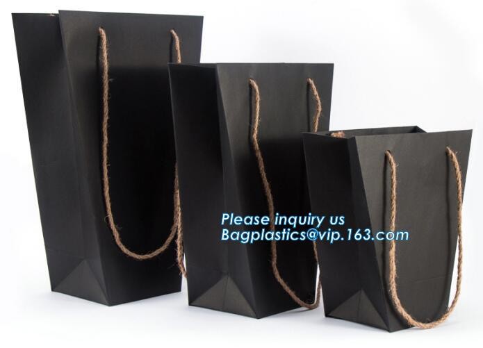 Customized Cut Printed Coated Paper Shopping Bag with Matt Lamination,rope handle custom logo printed white paper bag