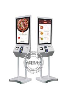 China Mcdonald's Self Service Kiosk 27 Inch Android Touch Screen With POS Machine Printer Scanner wholesale