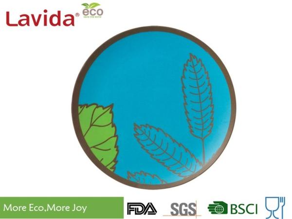 Quality Tasteless Non - Fragile Bamboo Fibre Plates 10" 25cm With Delicate Appearance for sale