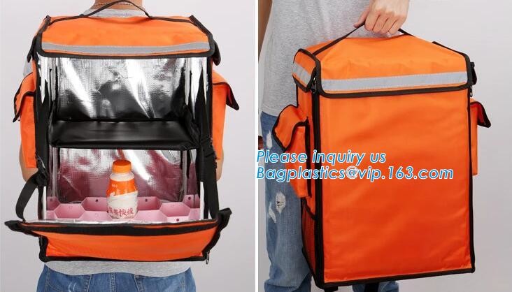 Customized logo printing insulated food delivery cooler bag,wholesale waterproof food delivery thermal bags bagplastics