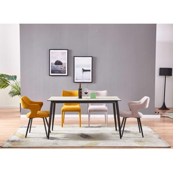 Rectangle Fabric 0.3m3 56kgs Metal Dining Table Sets