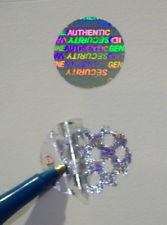 Gold Warranty Void Labels / Security Hologram Stickers Solid 3d Image