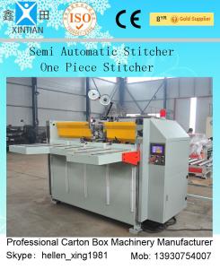 High Efficiency Semi-Auto Stitching Machine , Carton Box Packaging Machine