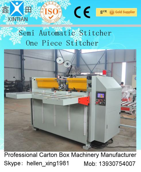 Quality High Speed Semi Automatic Carton Box Stapler Stitching Machine for sale
