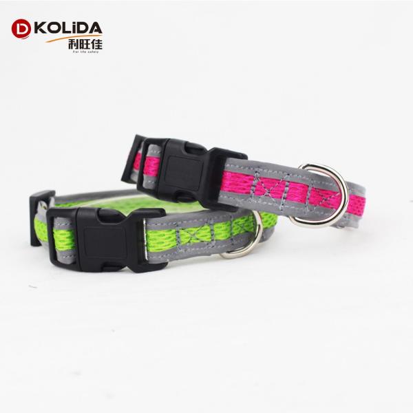 Multi Size 3M Reflective Tape Dog Collar , Night Reflective Dog Collar For Pet