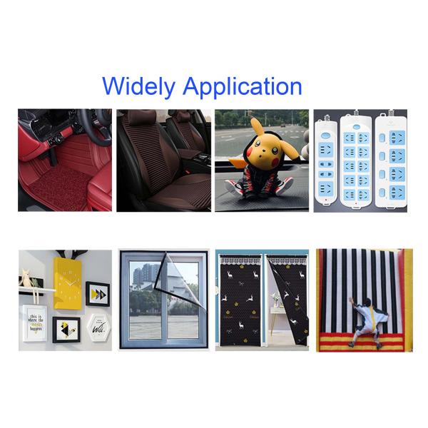 DANSKY Custom Size Strong Adhesive Hook and Loop Fastener Tape Strip Nylon Self-adhesive Hook and Loop Tape Roll
