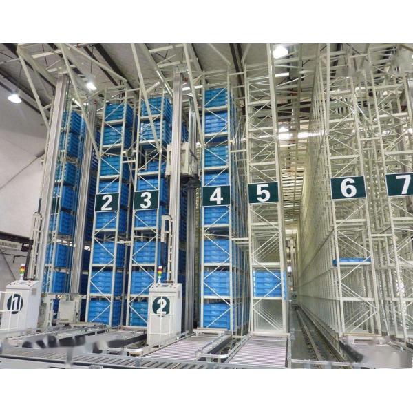 Modern Automated Storage and Retrieval Warehouse With Computerized Operation System