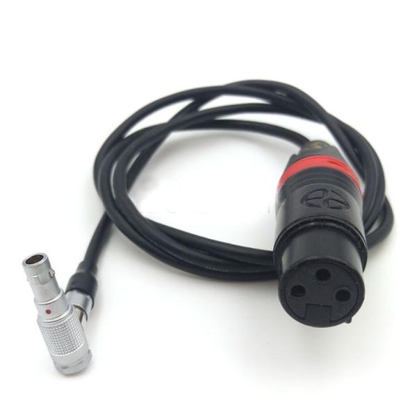 Lemo Right Angle 00B Camera Connection Cable 5 Pin To Female XLR 3 Pin Cable