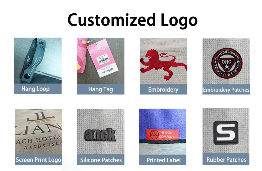 OEM Custom Design Printed Sublimation Reactive Printed Microfiber Waffle Weave Waffle Golf Towel