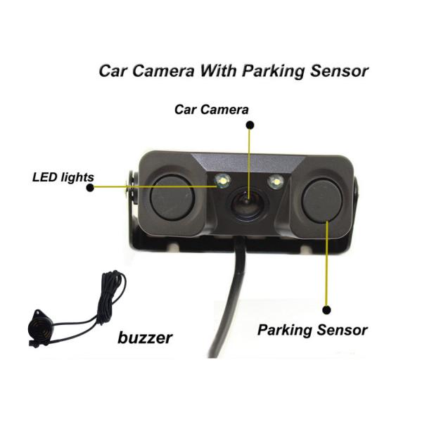 Universal Vehicle Hidden Camera , Night Vision Reverse Camera With 2 Parking Radar Sensor