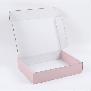 Custom Corrugated Boxes Custom logo design Pink rectangular mail box express parcel carto
