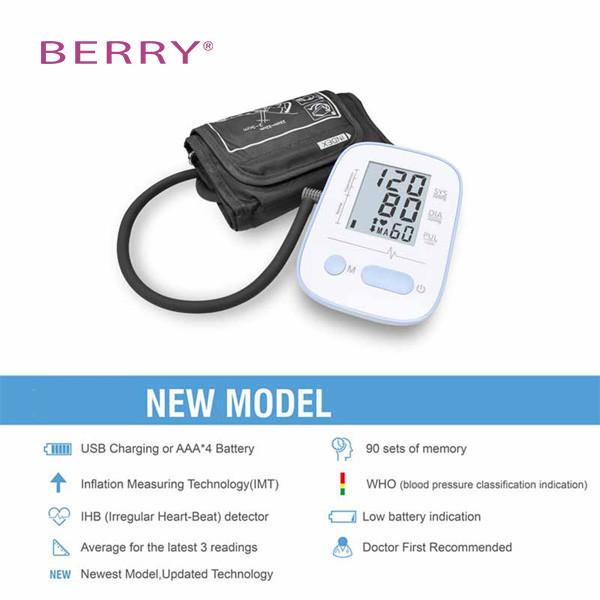 Quality Electronic Sphygmomanometer Upper Arm BP Monitor Portable for sale