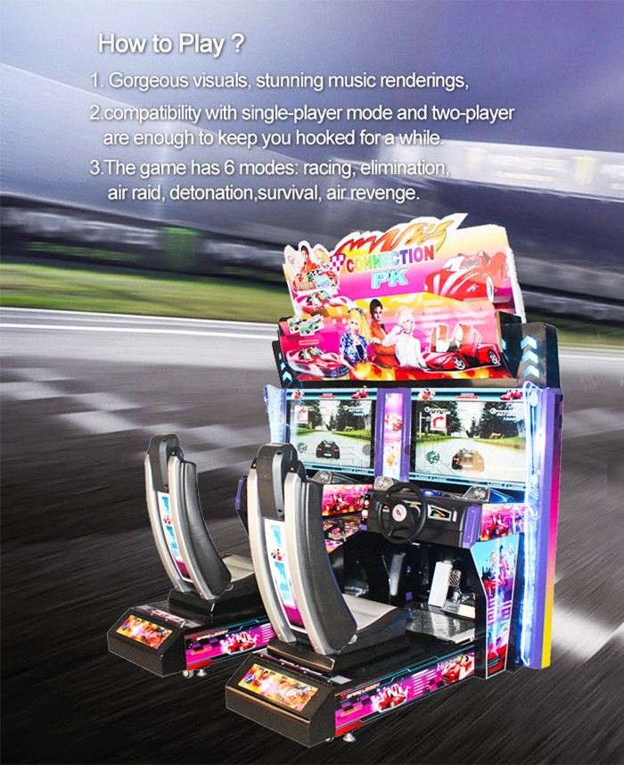 Double Players Outrun Racing Simulator Racing Game Machine With Red Seats
