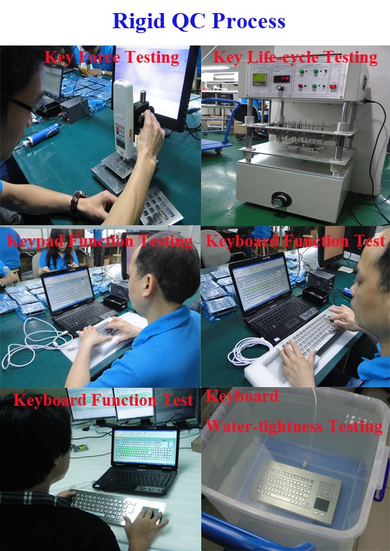 IP68 Backlit Super Thin Washable Silicone Keyboard Built-in Mouse