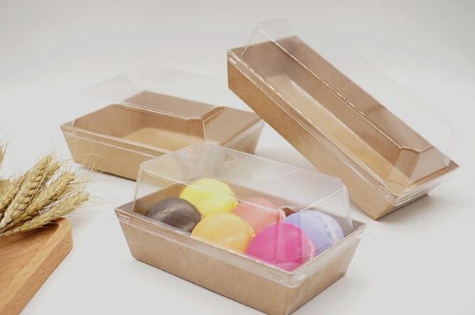 kraft paper sandwich box with window ,triangle sandwich box for packaging,Cardboard Box With Clear Window Burger Sandwic