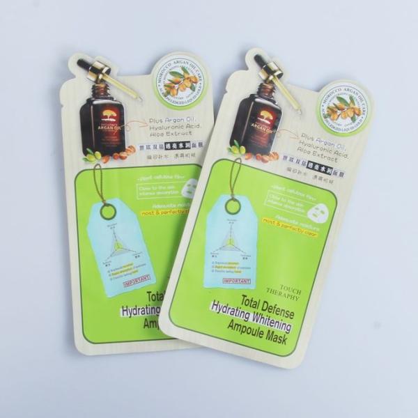 Cosmetic facial mask special shaped pouch face mask packaging bag moisture proof plastic pouch