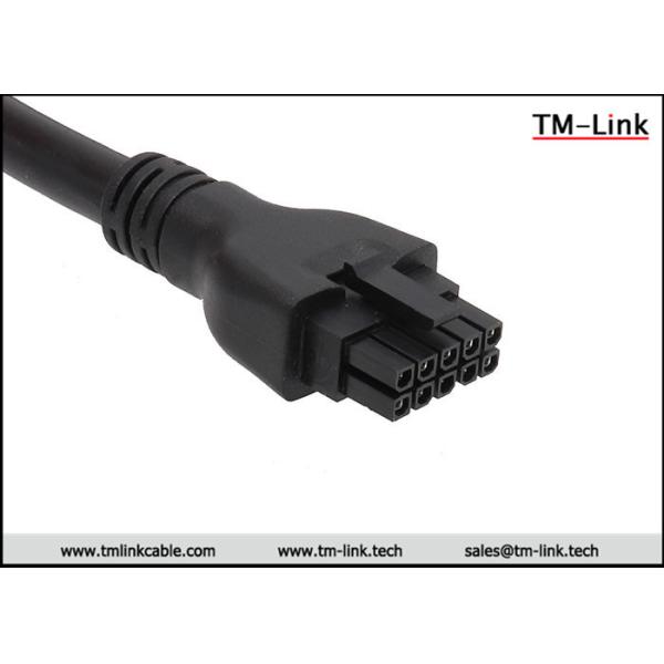 Molex 4.2mm pitch 10 poles overmolded cable assemby with black PVC Jacket