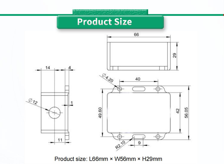 UBIS-828Y Industrial Dual Axis Inclinometer For Analog And Digital Measurement