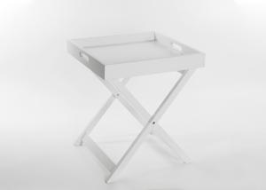 Diameter 40cm MDF Side Tables With Foldable Tray for bedroom