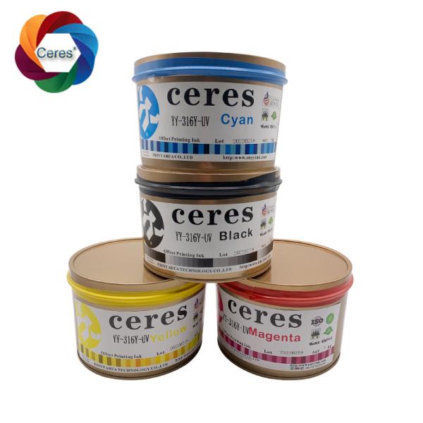 Quality MSDS Ceres Pantone UV Offset Ink CMYK Paper Plastic Cups Printing Ink for sale