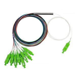 Low PDL Fiber Optic Tools SCAPC 1X8 PLC Fiber Optic Splitter Blockless Type
