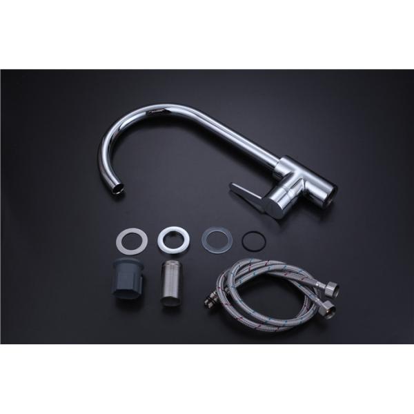 Single Handle Black Basic Kitchen Faucet Sink Taps Chrome Finishing Deck Mounted