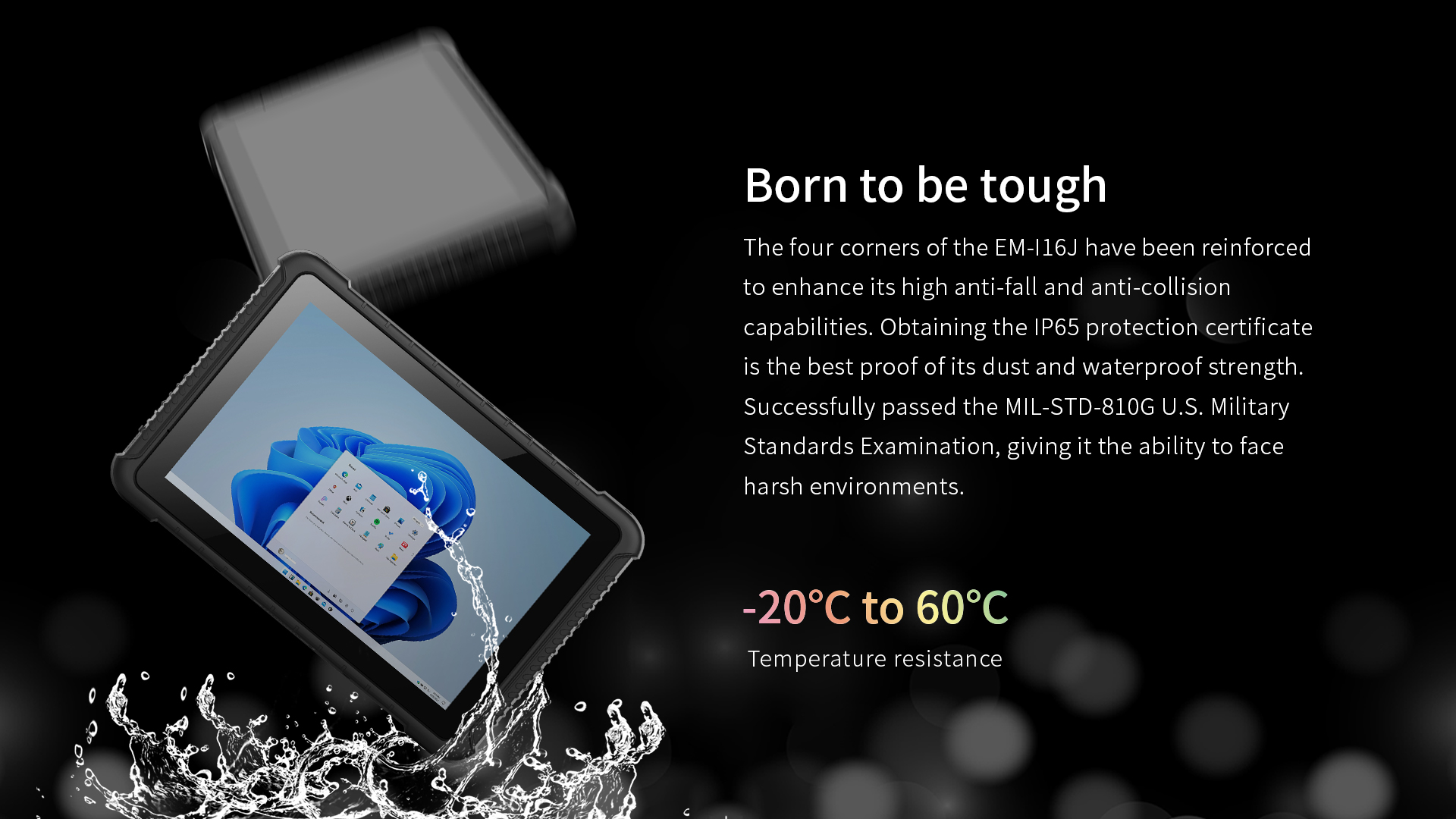 4G 3G WiFi USB Interface NFC Real Handheld Rugged PC Tablet With Strap Charging Rack