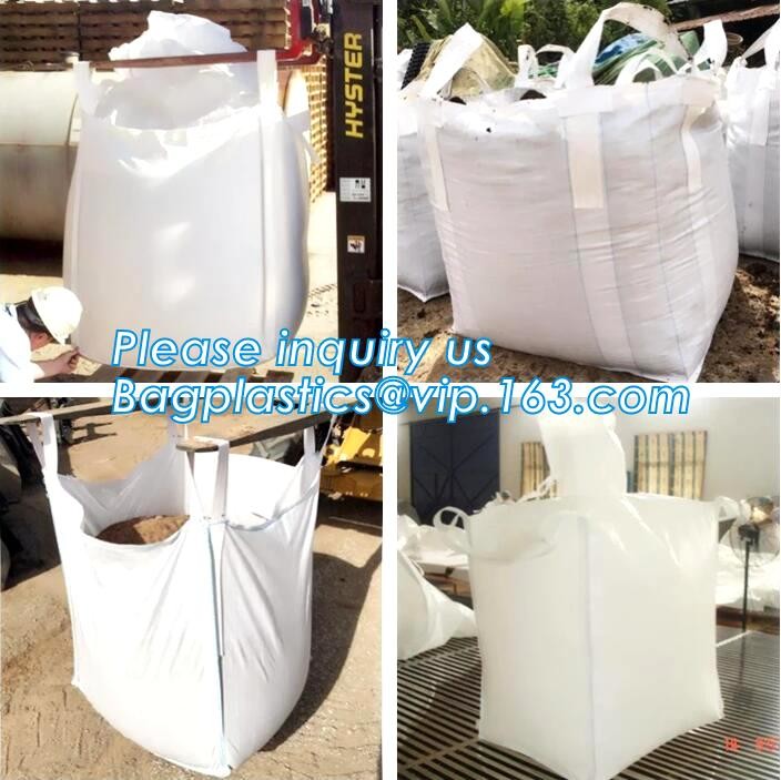 polypropylene woven plastic jumbo bag pp big bag for sand, building material, 500kg-1000kg PP Woven Jumbo Bag Big Bag wi