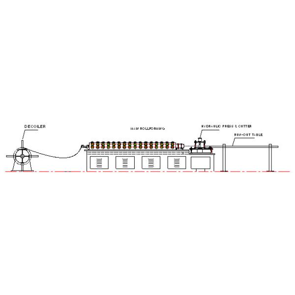 5.5kw Wall Angle Roll Forming Machine Ceiling T Grid Production Line