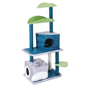 China Safety Deluxe Cat Climbing Frame Tree Multi Level With Cave Scratching Posts M size 61*41*132cm wholesale