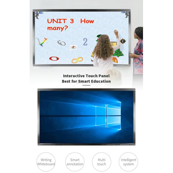 1920 X 1080 Interactive Digital Whiteboard All In One 65 75 86'' School Teaching