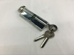 China 90mm Single Zinc Cylinder with 3 iron normal keys Surface finish CP with Knob wholesale