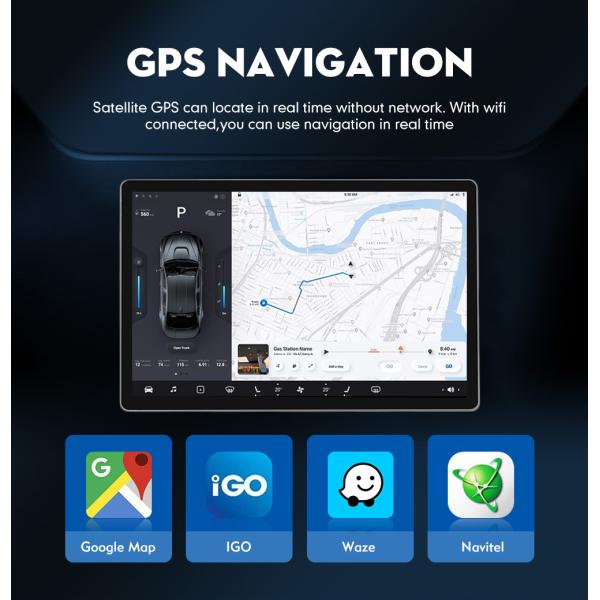13.3 Inch GPS Navigation Car DVD Player with Cooling Fan and Multiple Language Support