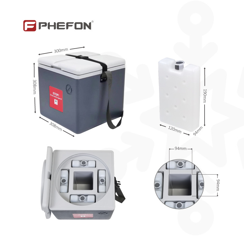 Cool Cube Vaccine Transport 1.7L Vaccine Carrier With Coolant Packs