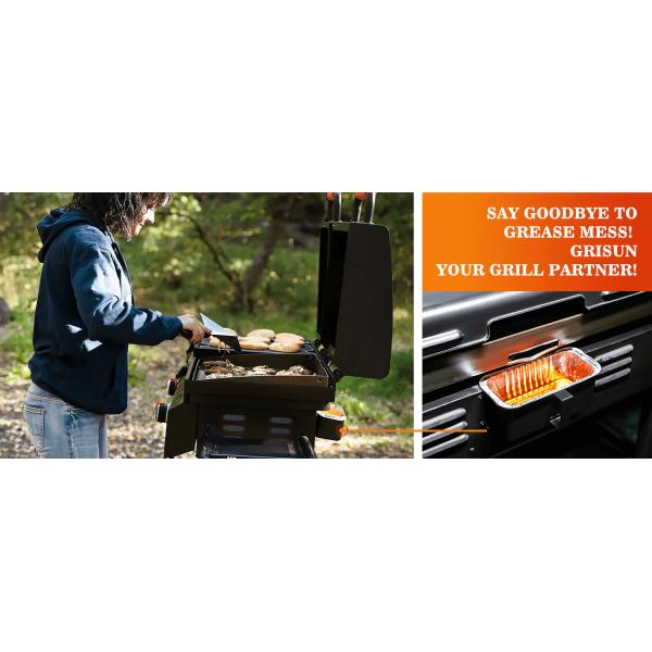 Power Coated Aluminum Drip Pan Liners Catcher Pan for Blackstone Griddle Light-weight