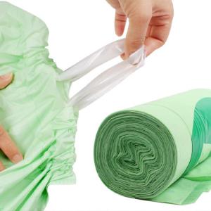 Customizable Compostable Drawstring Garbage Bags With Retail Dispenser Box