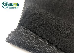 China Twill Woven Woven Interlining Stretch Interfacing White And Black Color wholesale