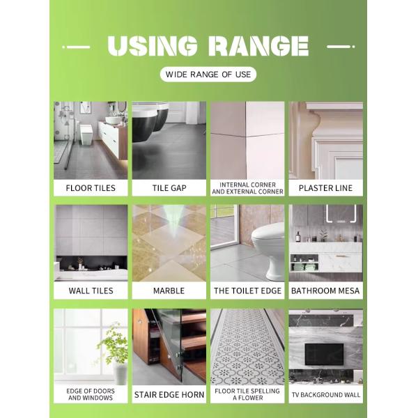 Silver Floor Tile Glue Home Decoration Anti Mildew Mold Resistant