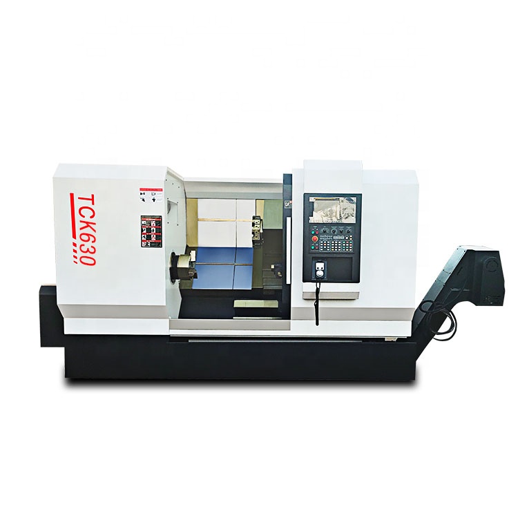10 Tool Post Stations Slant Bed CNC Lathe Machine Heavy Duty Machining TCK40