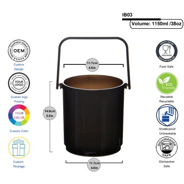 Vintage Plastic Bacardi Champagne Cooler Bucket Smirnoff French Champagne Bucket