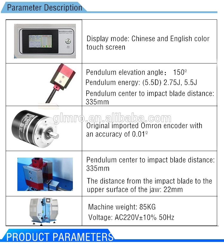 Charpy Impact Testing Machine Izod Pendulum Impact Tester