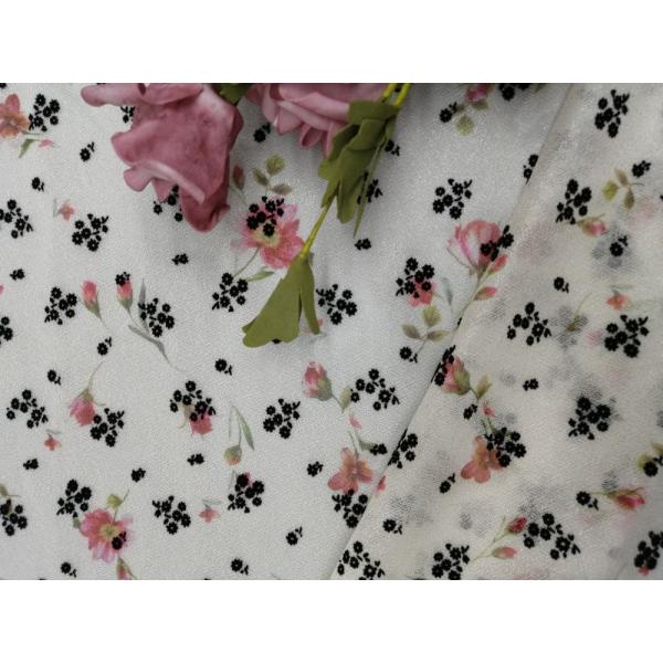 Printed Tulle Lace Flocked Mesh Fabric For Bedding Articles