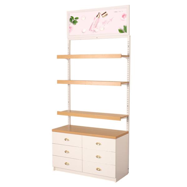 Quality Cosmetic Point Of Purchase Pop Display Wood Makeup Display Stand for sale