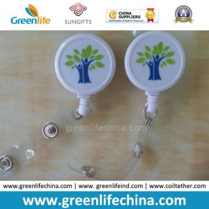 ID Round Badge Pull Rell W/Silk Screen Custom Logo Printing