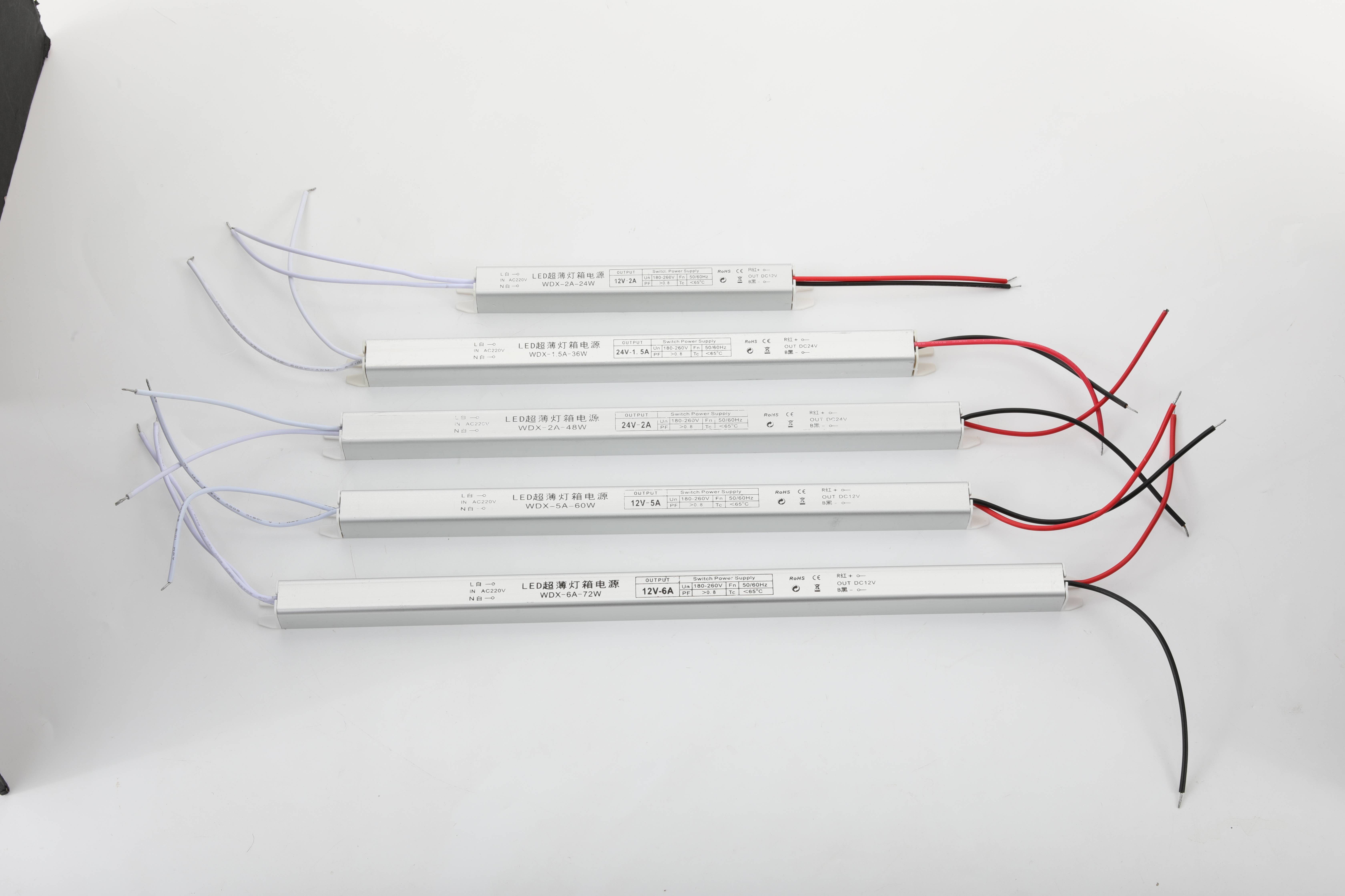 60W 12V 24V Light Box Power Supply 5A 2.5A LED Strip Light Power Supply