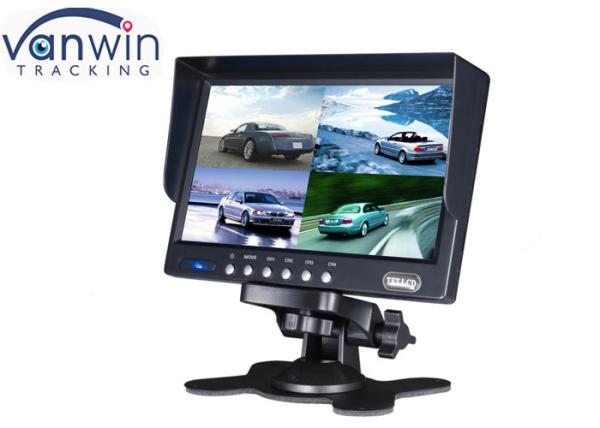 Quality Quad car tft lcd monitor 7 inches Screen with 4 Video Cameras Inputs for sale